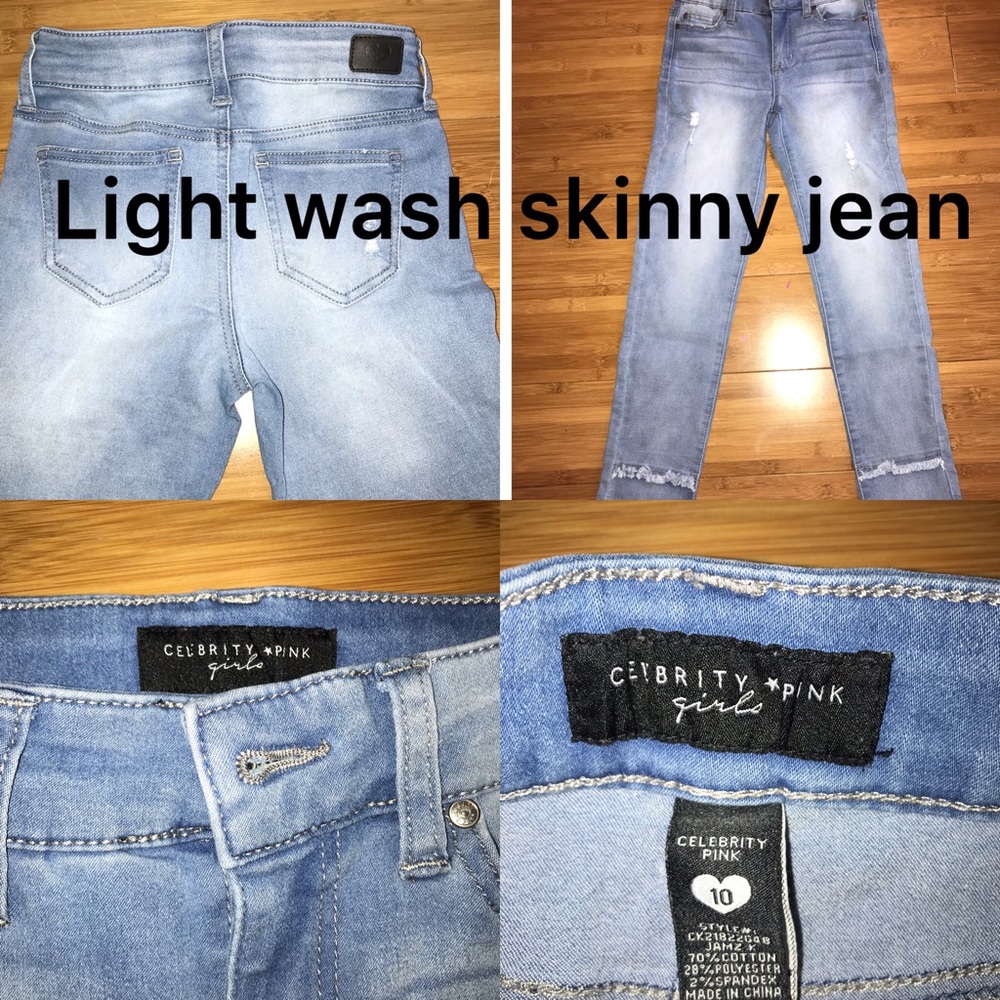 Light was slightly ripped skinny jean